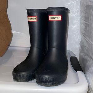 Hunter boots. Kids Navy. Size 7
